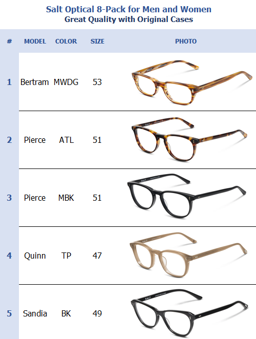 Salt Optical 8-Pack for Men & Women