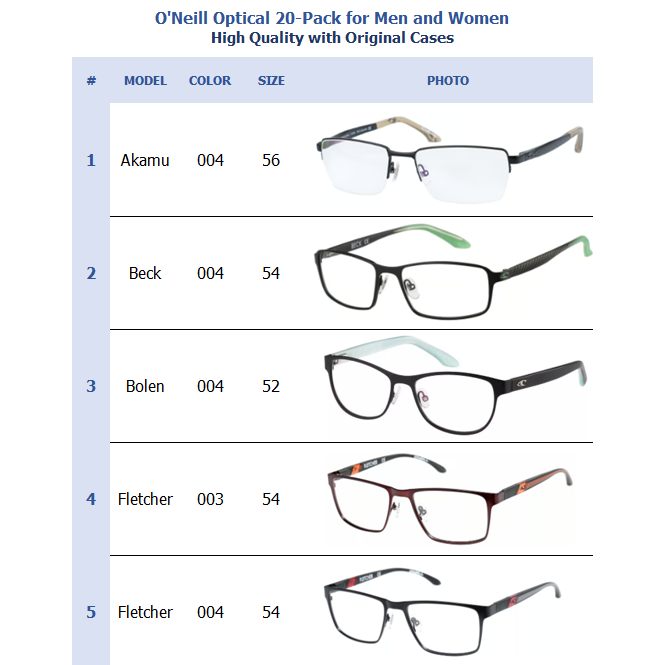 O'Neill Optical 20-Pack