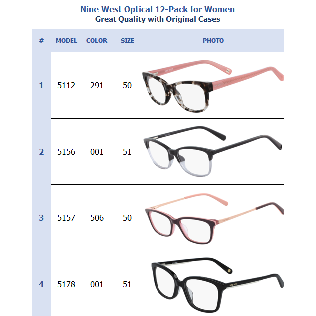 Nine West Optical 12-Pack