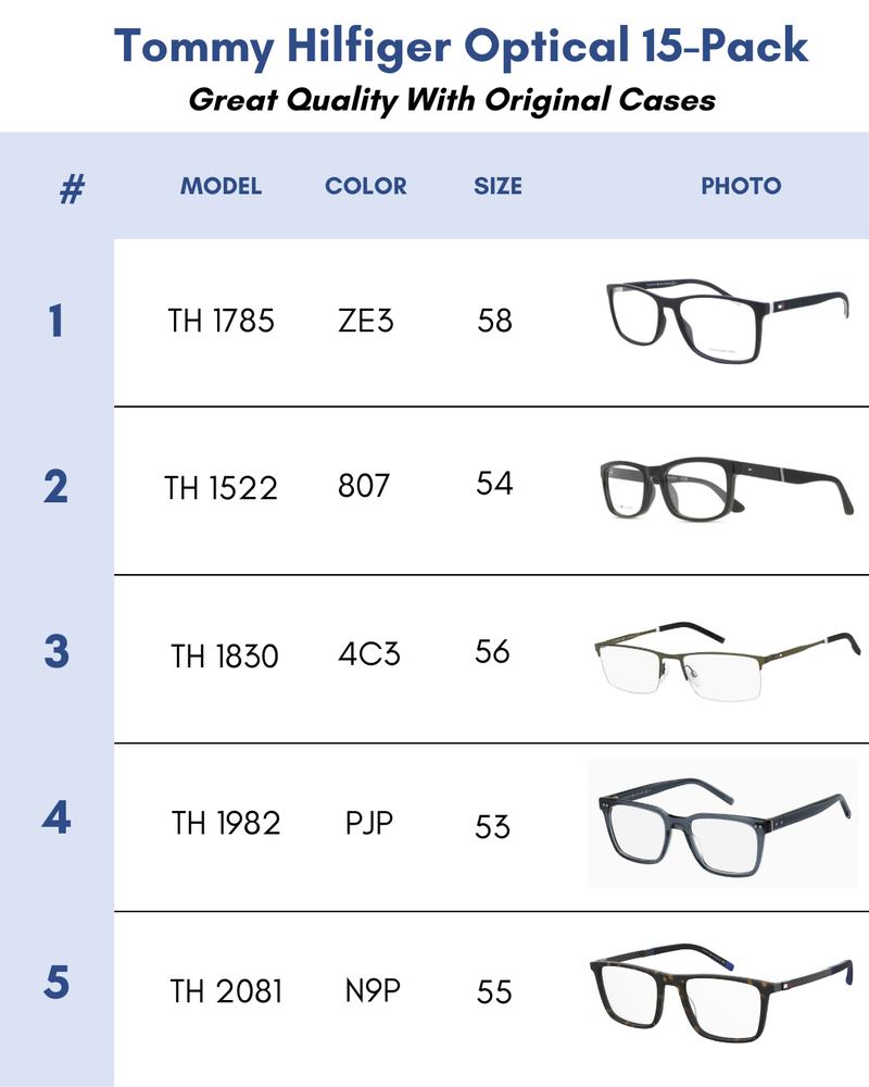 Tommy Hilfiger Optical 15-Pack