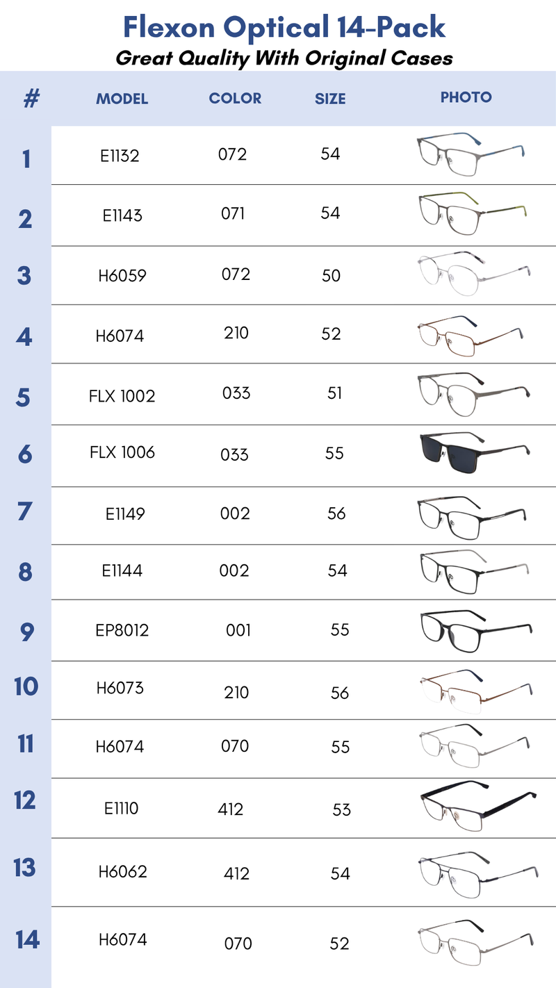 Flexon Optical 14-Pack