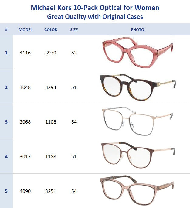 Michael Kors 10-Pack Optical Women