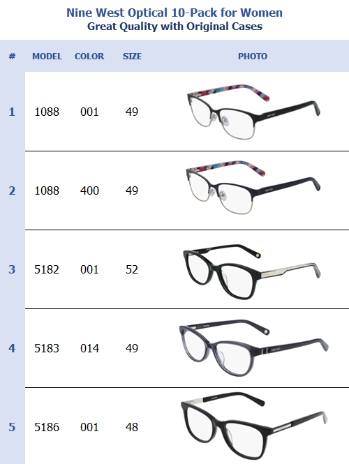 Nine West Optical 10-Pack for Women