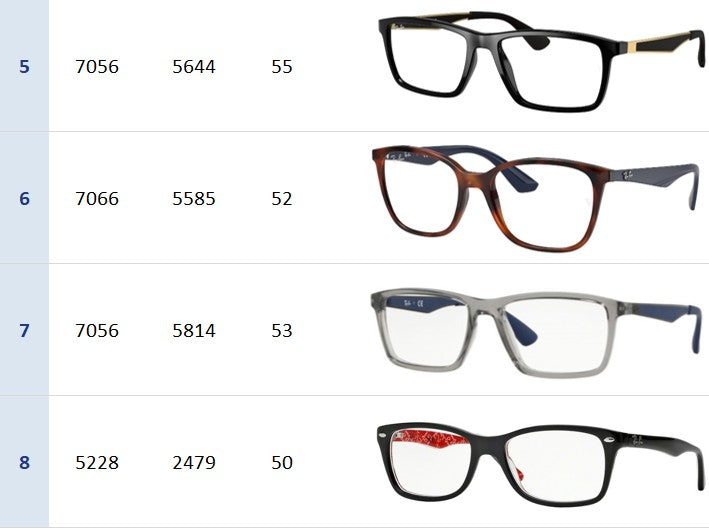 Ray-Ban Optical 8-Pack Unisex Bundle