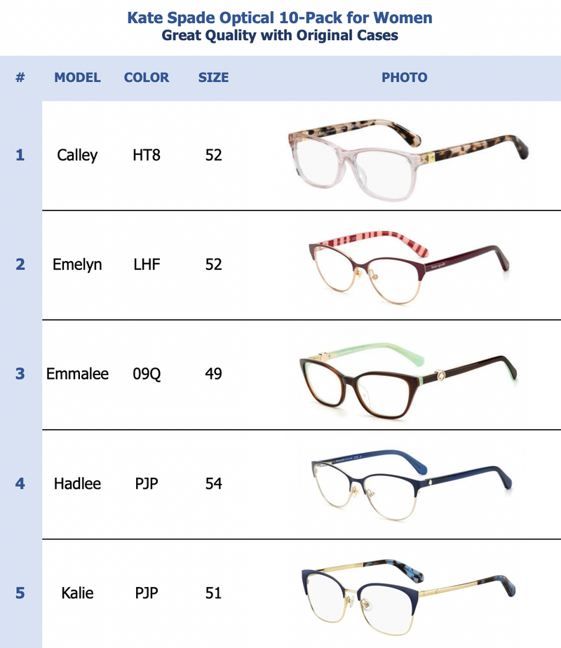 Kate Spade Optical 10-Pack for Women