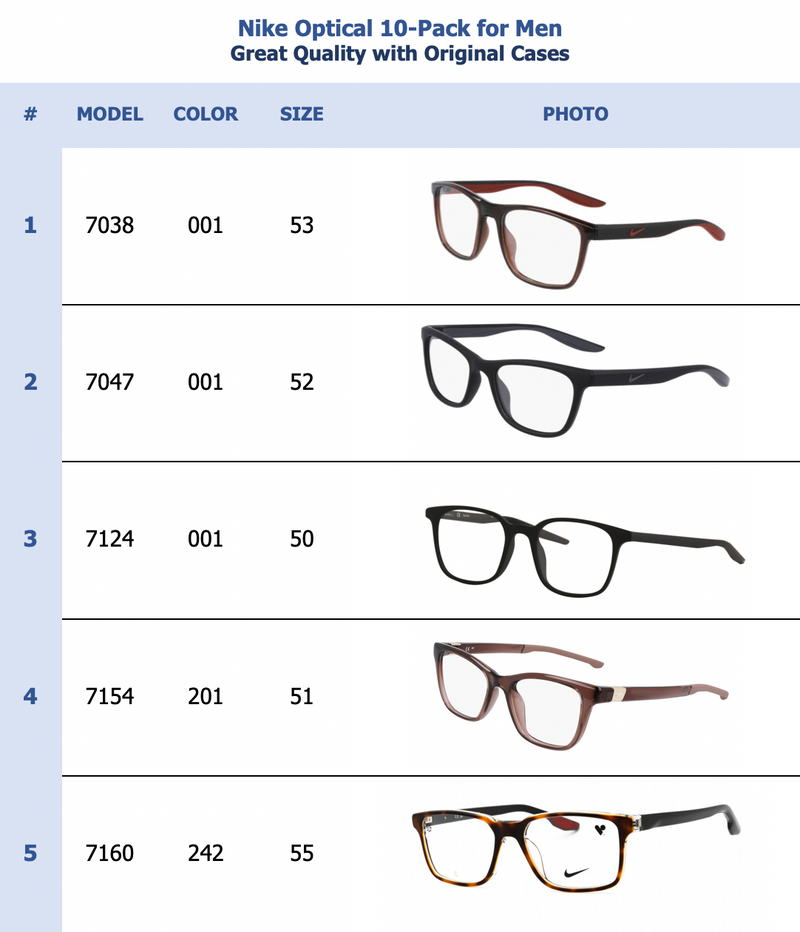 Nike Optical 10-Pack for Men