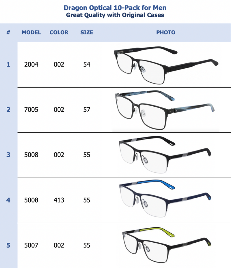 Dragon Optical 10-Pack for Men