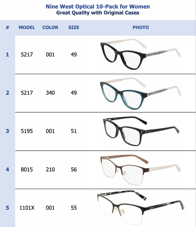 Nine West Optical 10-Pack for Women