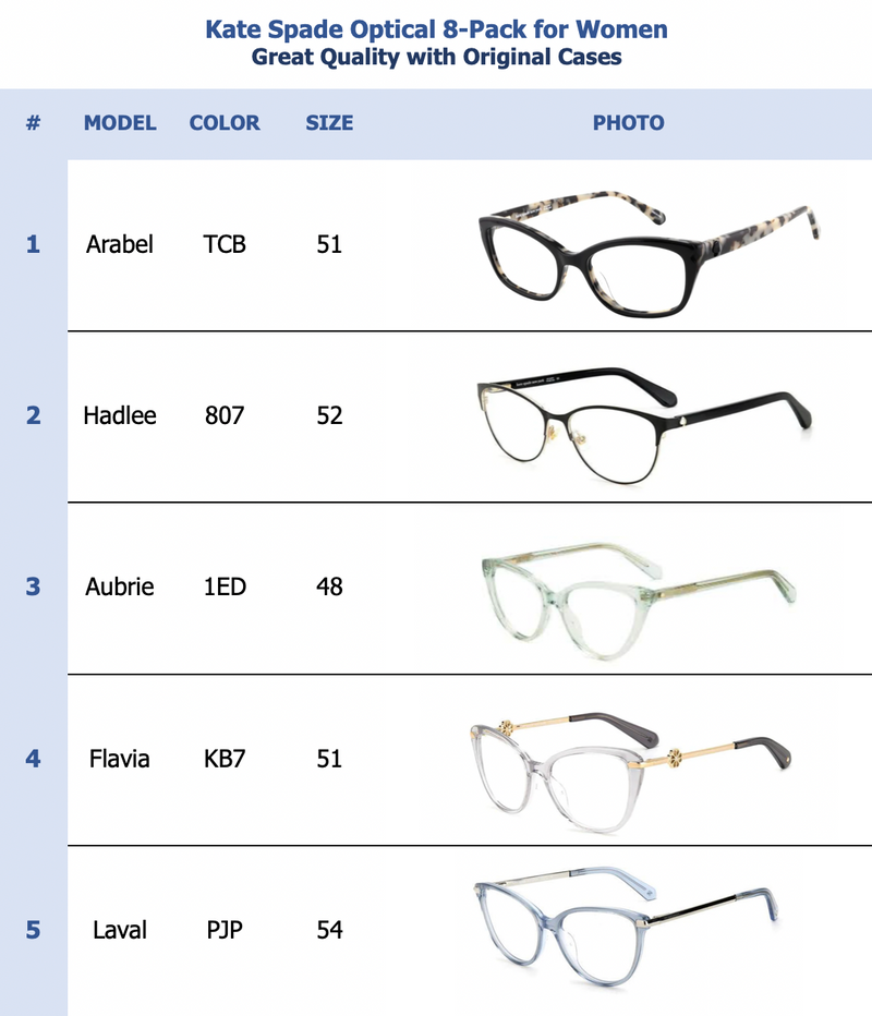 Kate Spade Optical 8-Pack for Women