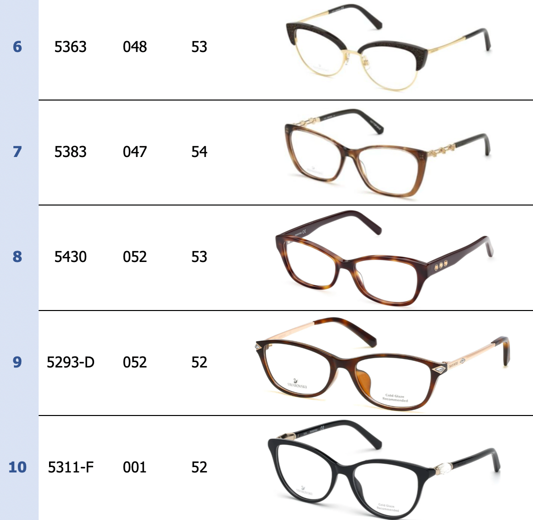 Swarovski Optical 12-Pack for Women