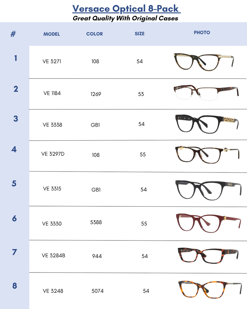 Versace Optical 8-Pack