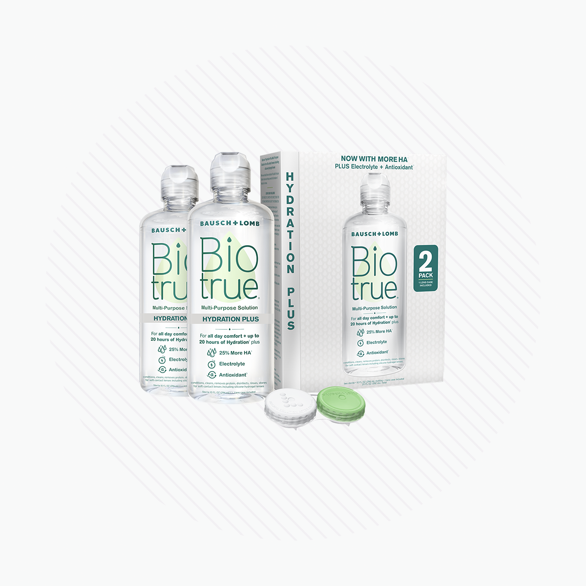 BioTrue Multi Purpose Contact Lens Solution with Hydration Plus (2 x 10z Bottles)