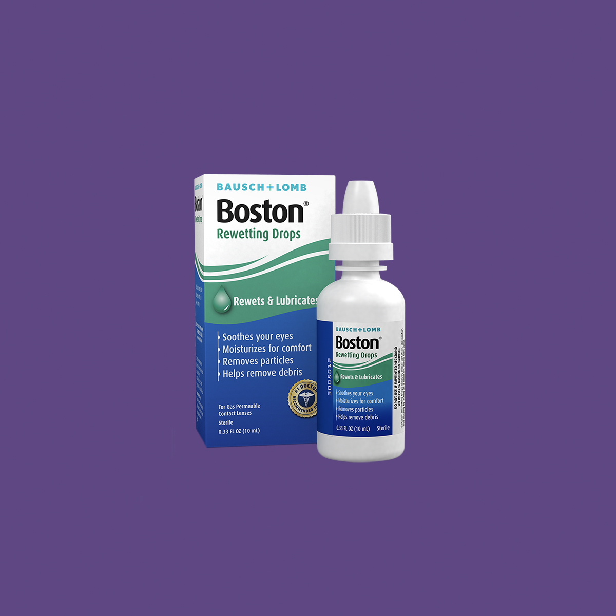 Boston Rewetting Eye Drops for Gas Permeable Contact Lenses, 0.33 Fl Oz