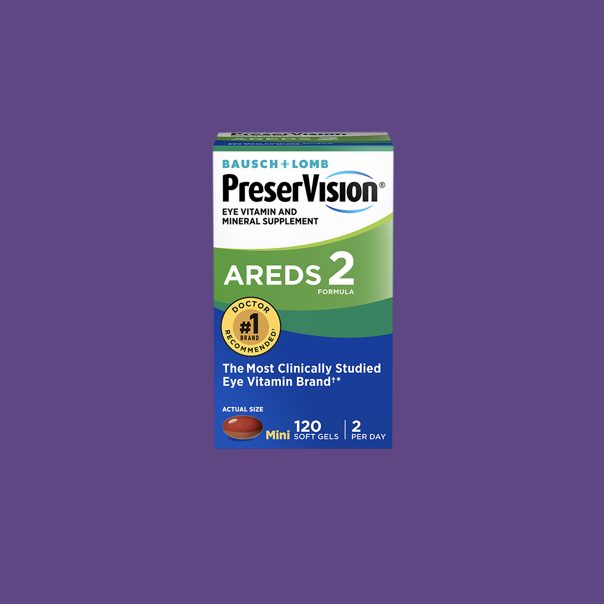 PreserVision AREDS 2 Eye Vitamin & Mineral Supplement 120 Softgels