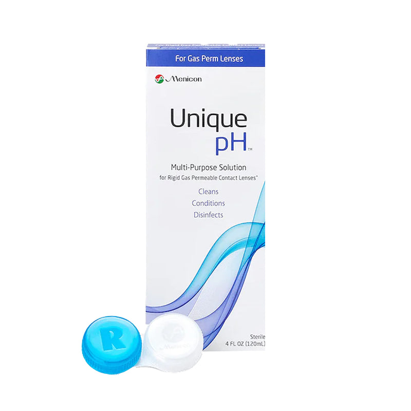 Unique pH Multipurpose Solution for Gas Permeable Contact Lenses 4 fl oz (120ml) + Case