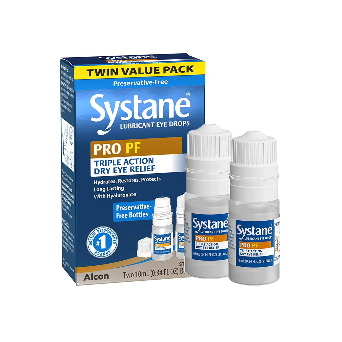 Systane® PRO PF Multi-Dose Lubricant Eye Drops – 10mL (Twin Pack)