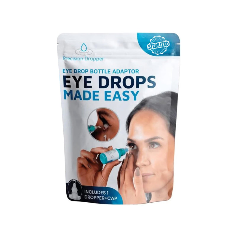 Precision Dropper Eye Drop Assist Device – Mess-Free Eyedrop – Compatible with Most Bottles -