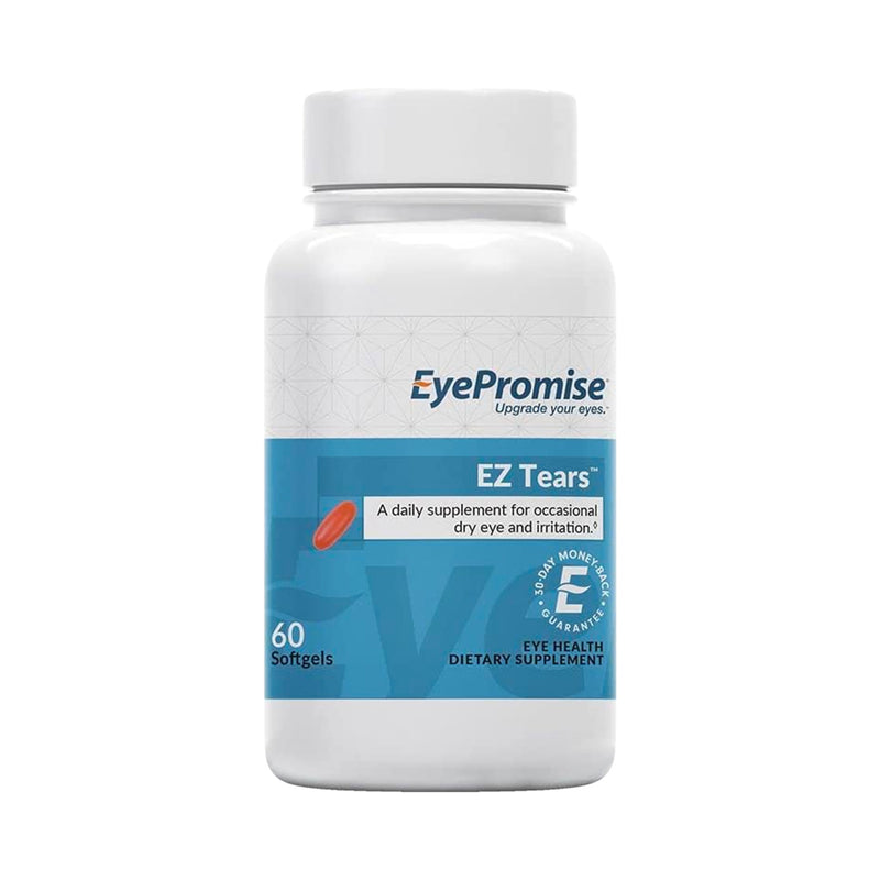 EyePromise® EZ Tears – Natural Dry Eye Relief with Omega-3s, Turmeric, and Green Tea Extract (60ct)