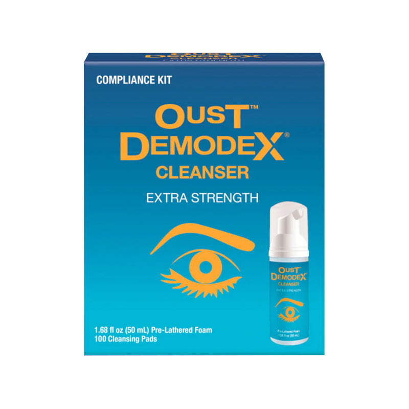 OCuSOFT Oust Demodex Cleanser Foam Compliance Kit (50ml Foam with 100 pads)