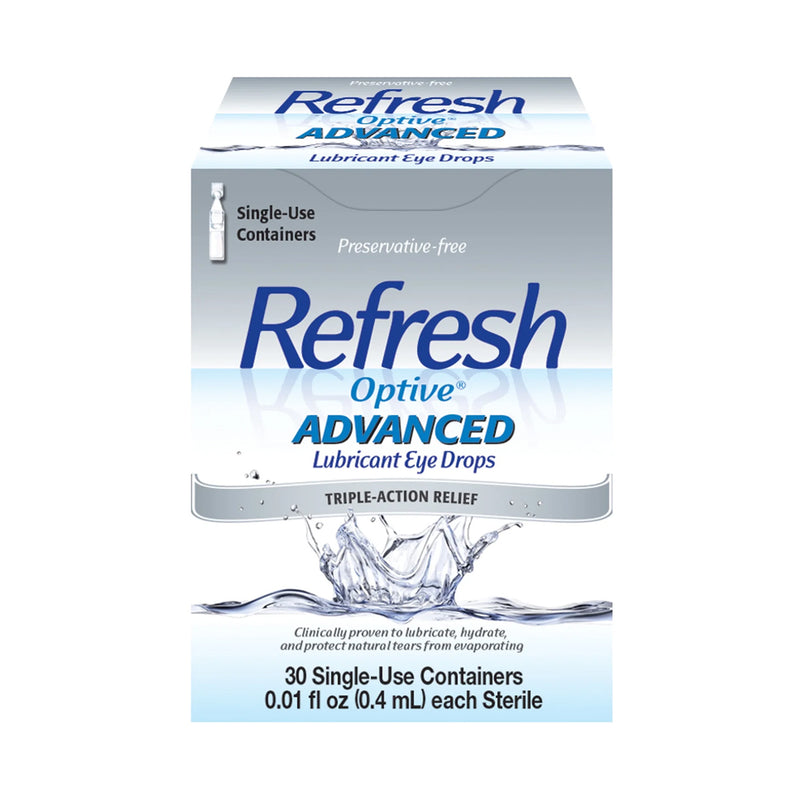 Refresh Optive® Advanced Preservative-Free Lubricant Eye Drops (30 Single-Use Vials)