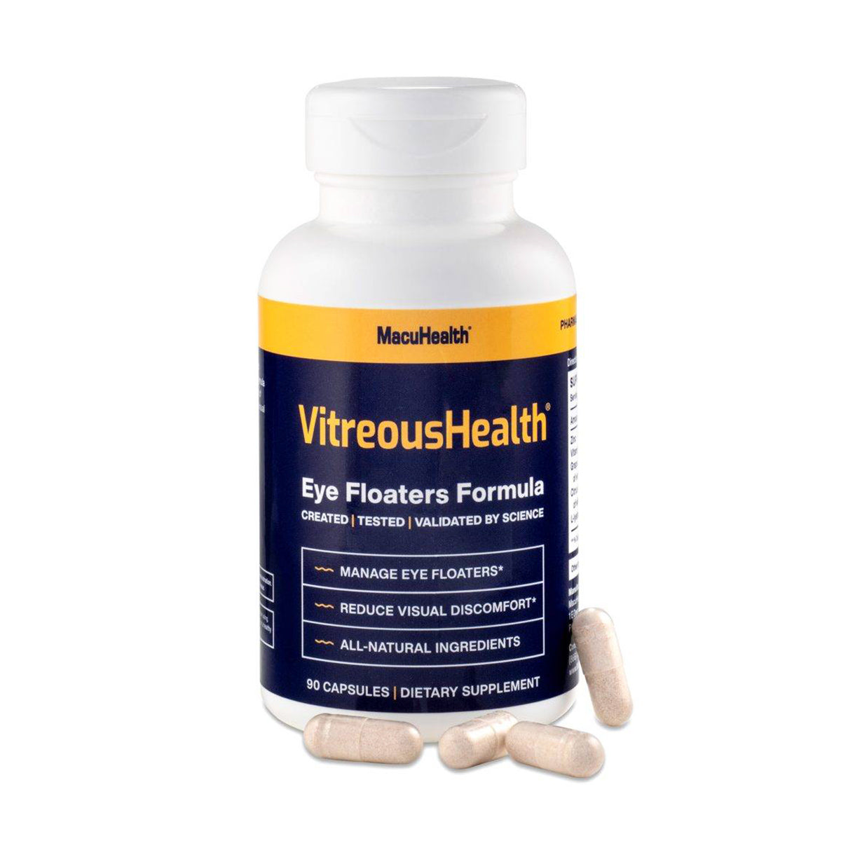 VitreousHealth by MacuHealth - Eye Floaters Formula (90ct - 90 day supply)