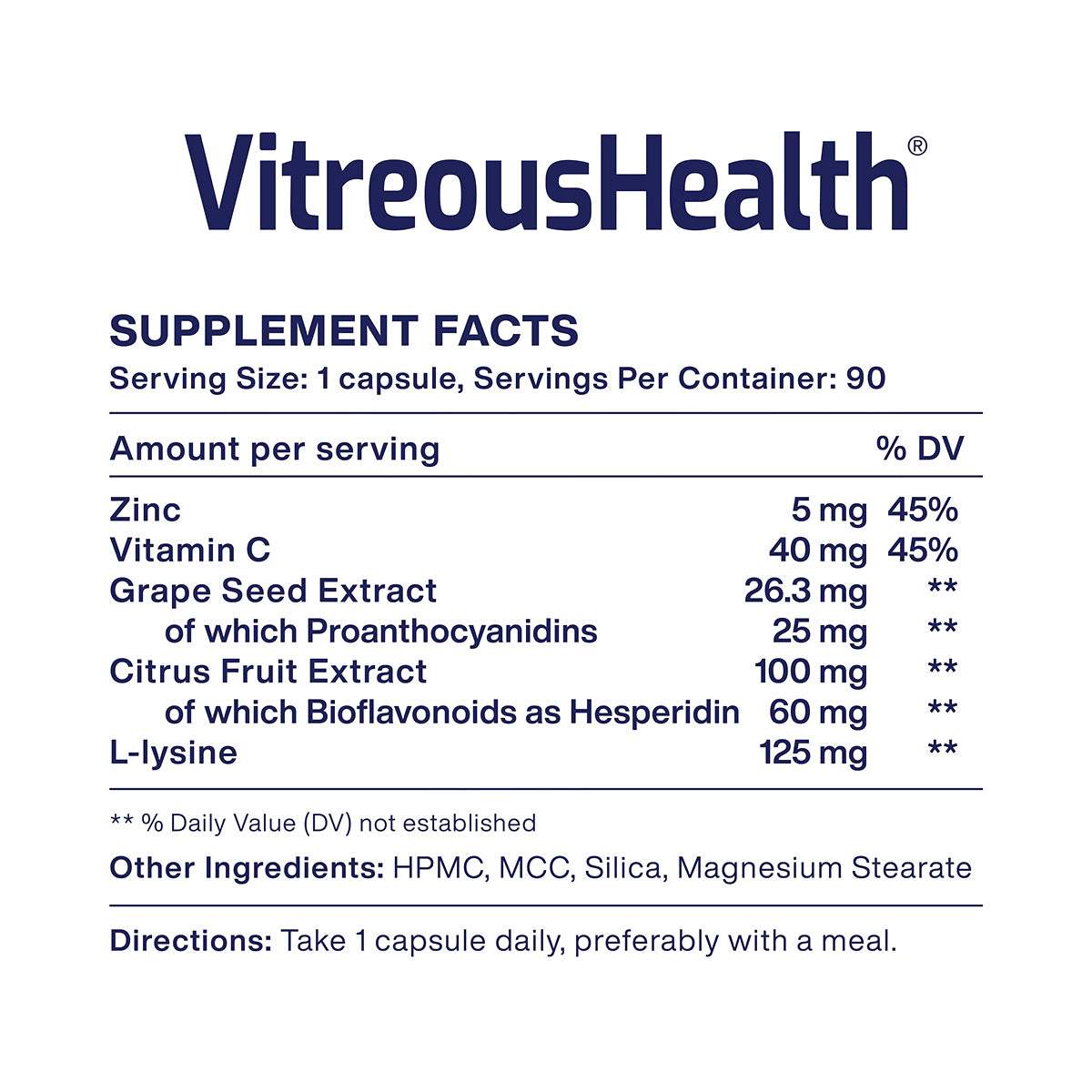 VitreousHealth by MacuHealth - Eye Floaters Formula (90ct - 90 day supply)