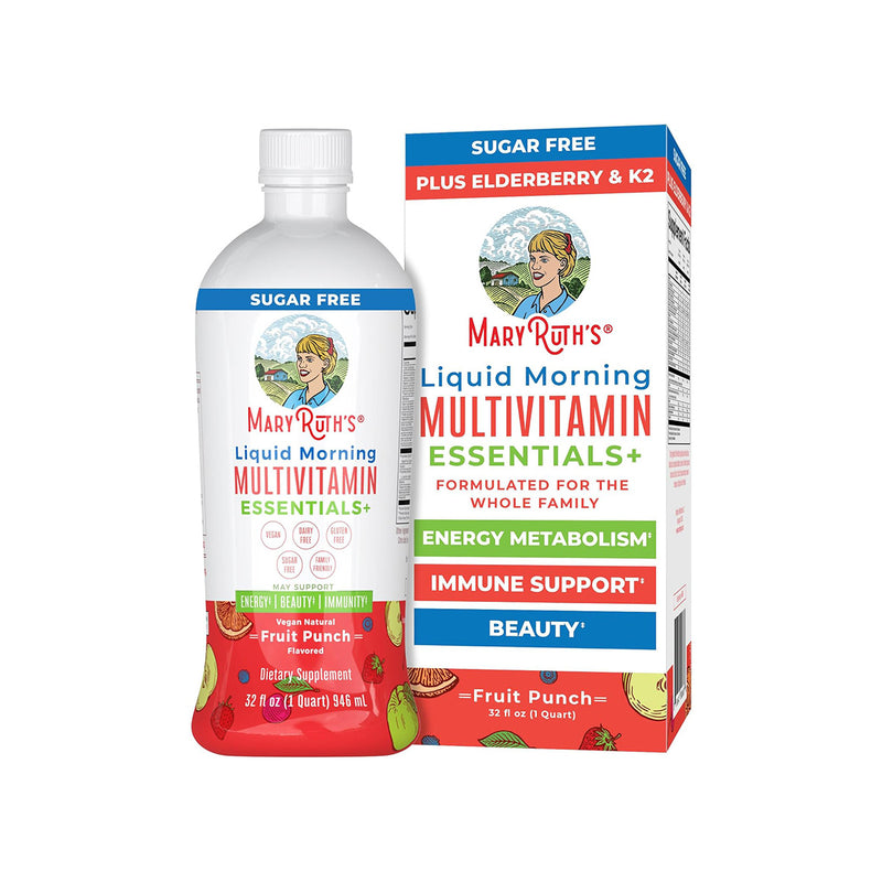 Mary Ruth's Liquid Morning Multivitamin Essentials+ - Fruit Punch (32 oz)