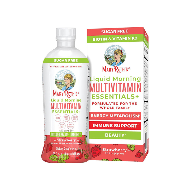 Mary Ruth's Liquid Morning Multivitamin Essentials+ - Strawberry (32 oz)