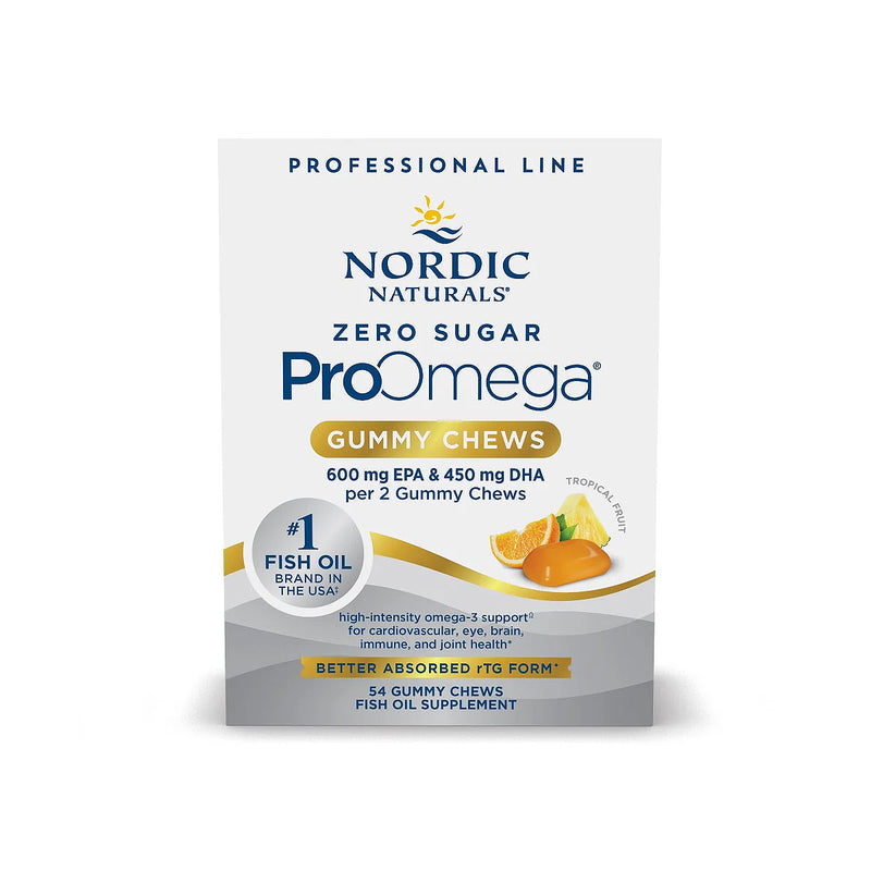 Nordic Naturals ProOmega Gummy Chews, No Sugar, 54 Pack
