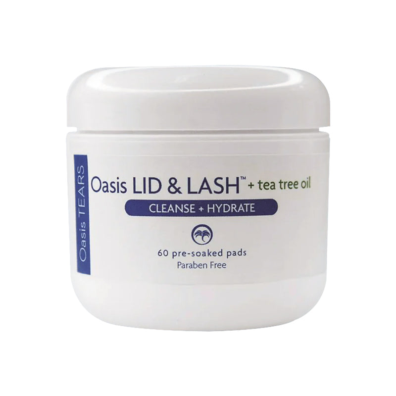Oasis LID & LASH + Tea Tree Oil Pads for Eyelid Hygiene and Makeup Removal (60ct)