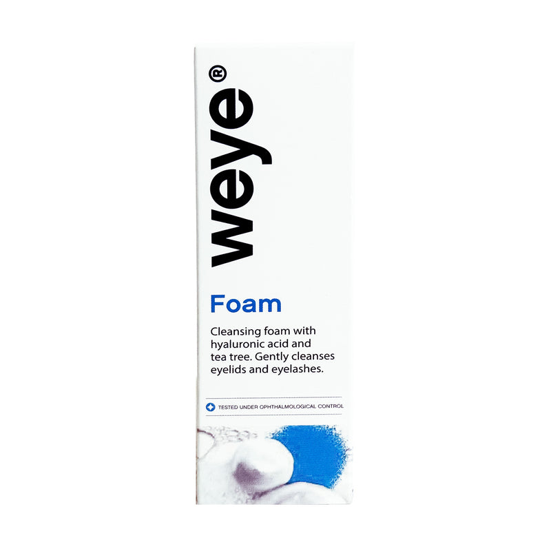Weye Foam – Gentle Eyelid & Lash Cleanser for Dry Eyes, Blepharitis & Rosacea | Hydrating & Soothing Formula with Hyaluronic Acid, Tea Tree, Chamomile & Calendula (60mL)