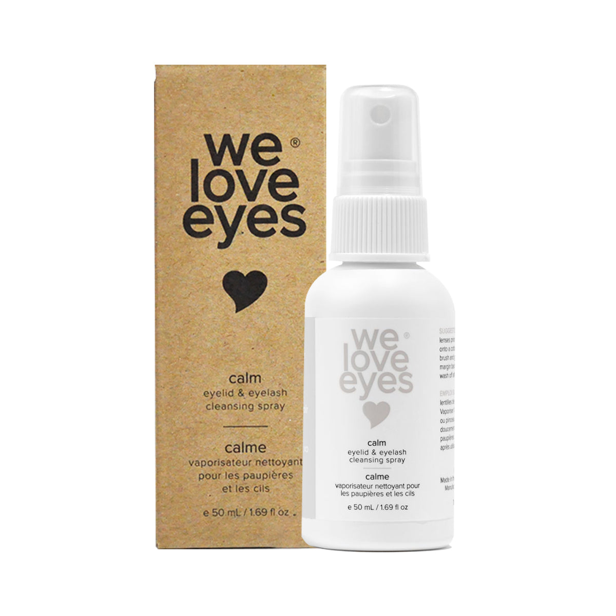 We Love Eyes Calm Eyelid & Eyelash Cleansing Spray with HypoChlorous  (50mL Bottle)