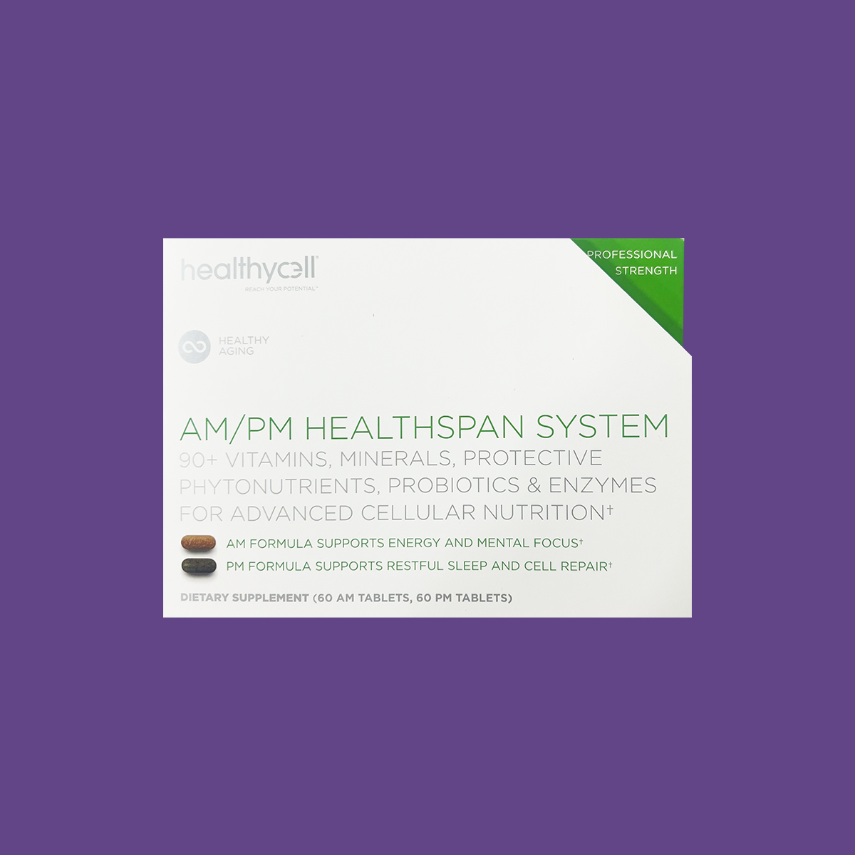 HealthyCell AM PM Healthspan Vitamins (30 day Supply)