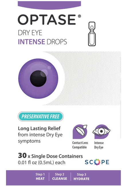 OPTASE Intense Eye Drops Single Dose Units - Preservative Free (30ct. Vials)