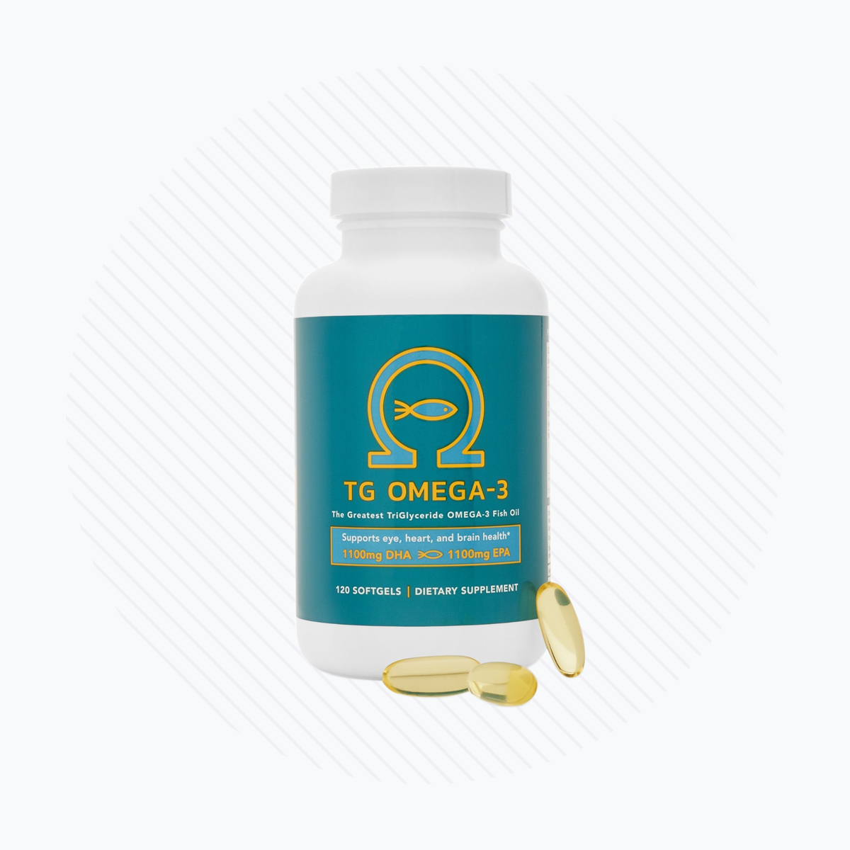 MacuHealth Omega 3 Fish Oil  - 1100mg of Omega 3, 120 Softgels (30-60 day supply)