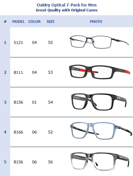Oakley Optical 7-Pack for Men