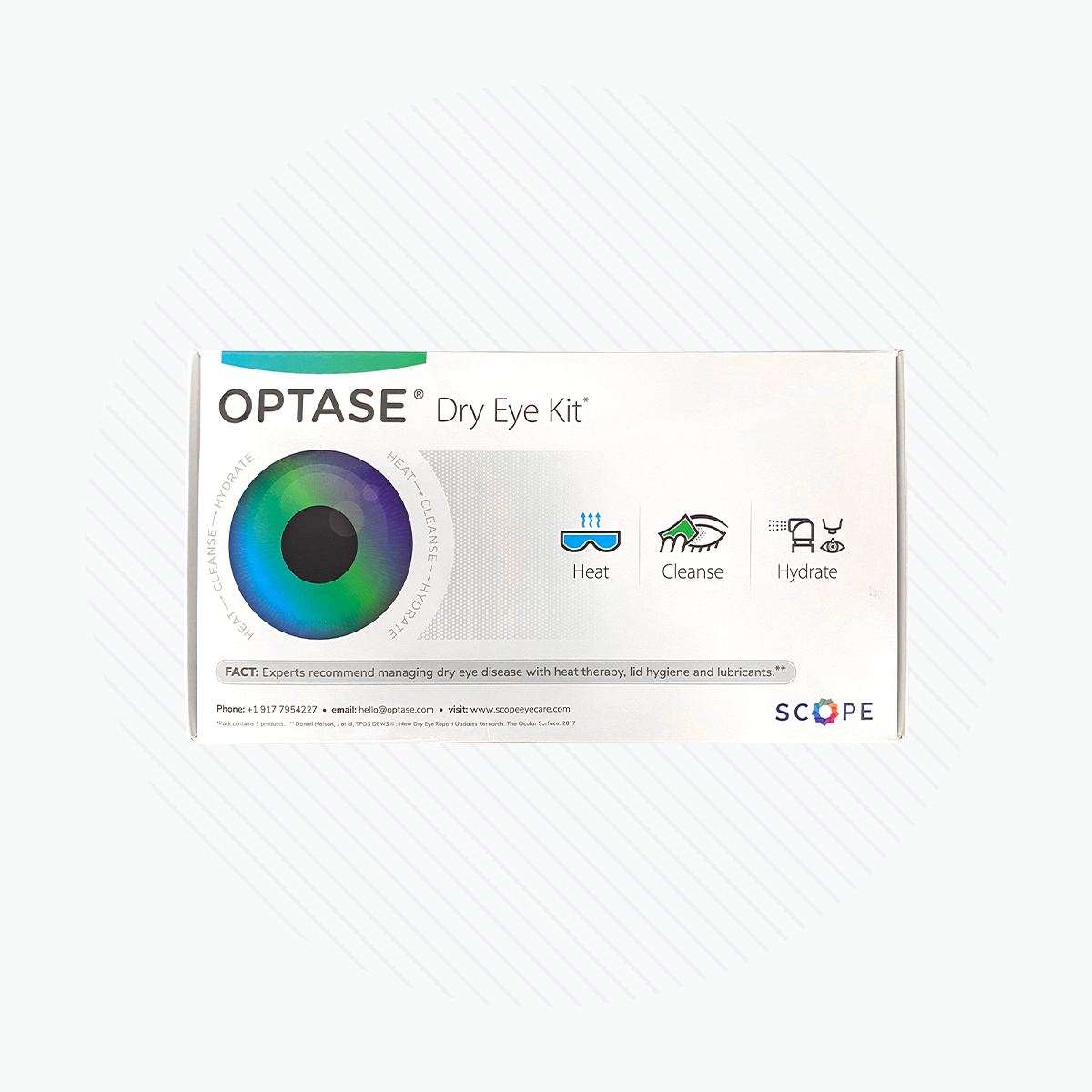 Optase DryEye Kit (A) Heat Mask, Cleansing Wipes, Intense Eye Drops