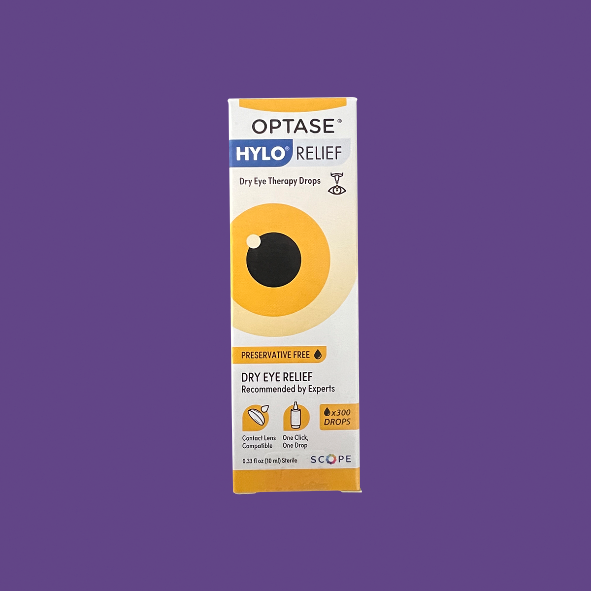 Optase Hylo Relief Preservative-Free Eye Drops (300 Drops)