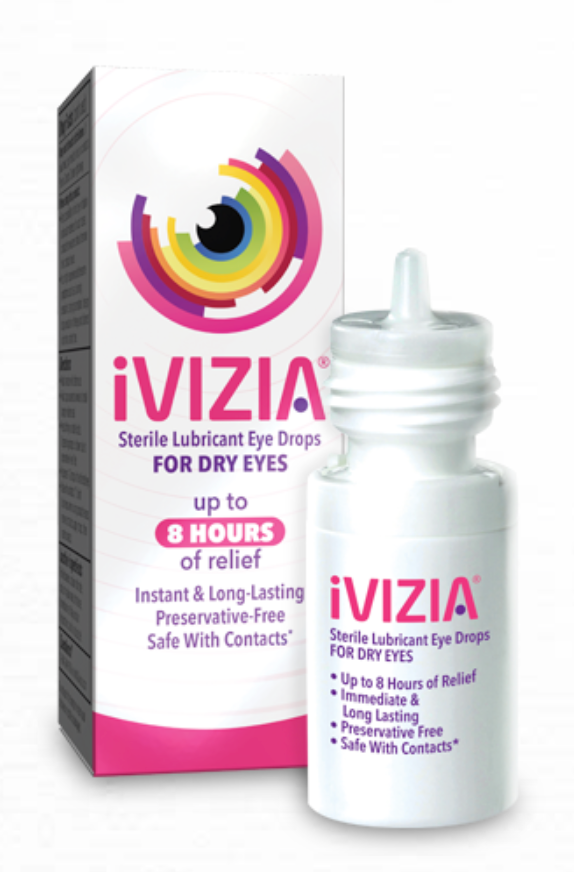 iVIZIA Sterile Lubricant Eye Drops, Preservative-Free, Contact Lens Friendly, 0.17 fl oz (5ml bottle)