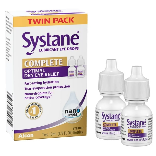 Systane Complete, Lubricant Eye Drops, Twin Pack (2 x 10ml Bottle)